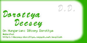 dorottya decsey business card