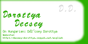 dorottya decsey business card